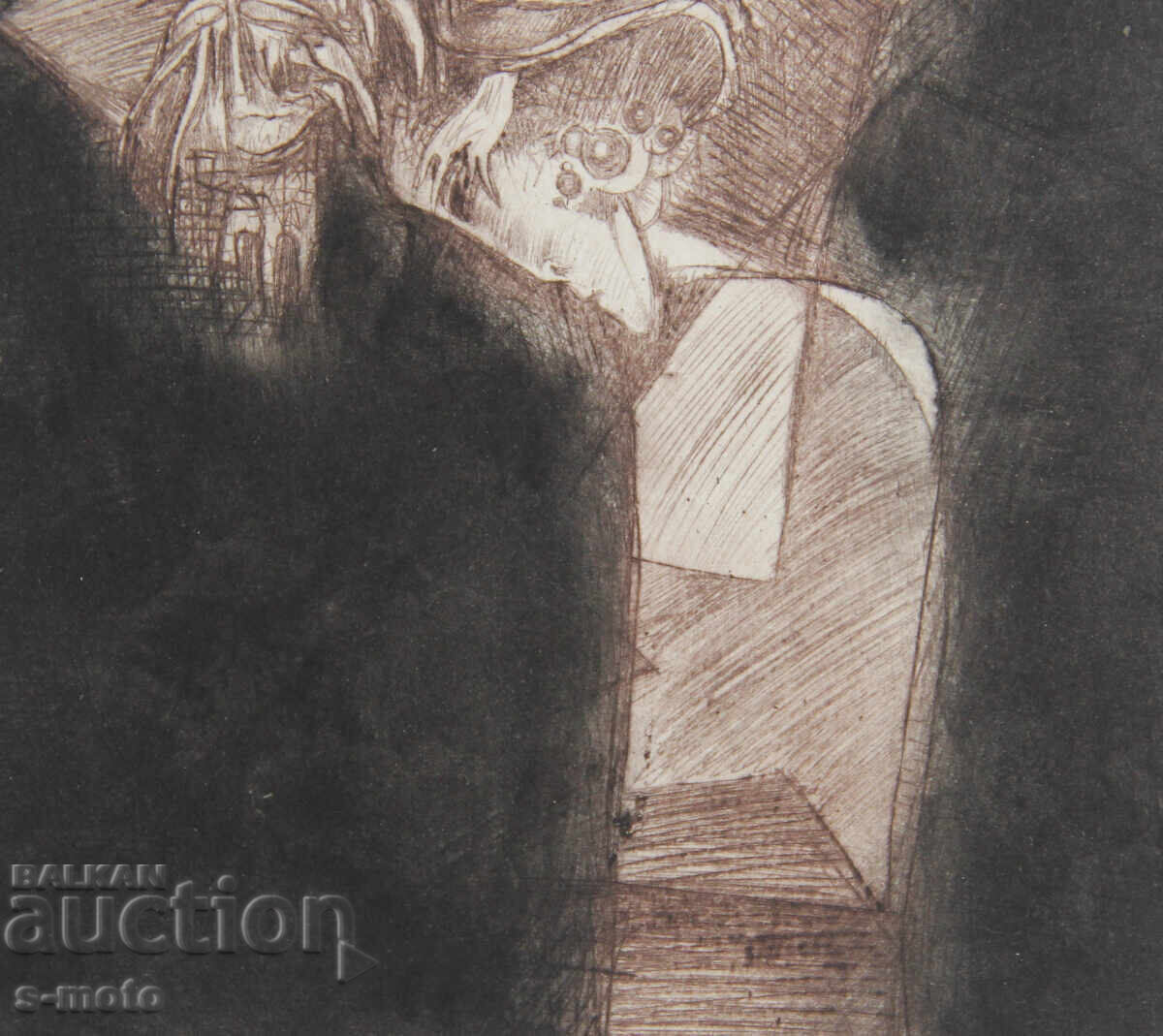 Γραφικά της Νέλι Σαντέβα με ξηρή χάραξη, πορτρέτο - 6