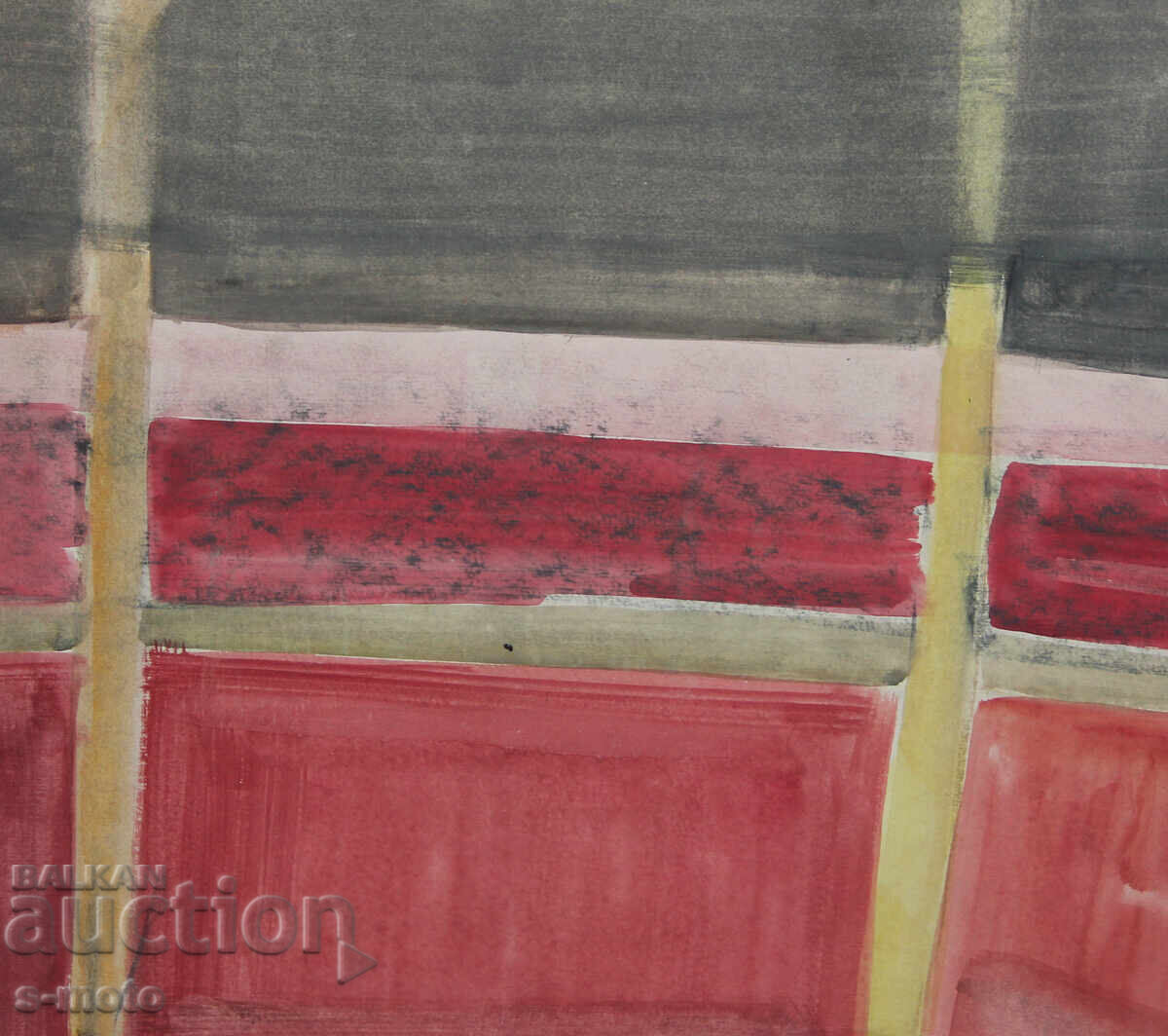 Pictură veche acuarelă peisaj - 7 Pictură veche acuarelă peisaj - 7