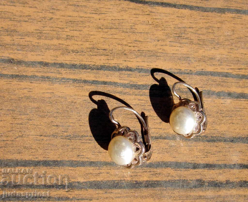 дамско бижу старинни позлатени обици с перли неупотребявани - 5 дамско бижу старинни позлатени обици с перли неупотребявани - 5