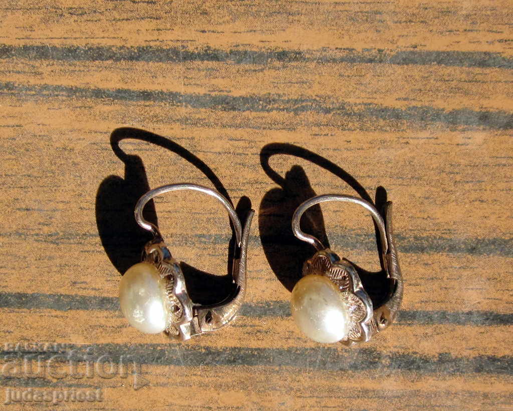 дамско бижу старинни позлатени обици с перли неупотребявани - 6 дамско бижу старинни позлатени обици с перли неупотребявани - 6