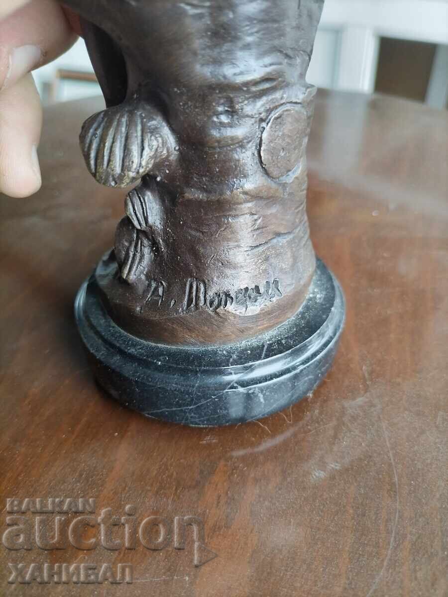 BRONZE AUTHOR'S FIGURE FRANCE - 5 BRONZE AUTHOR'S FIGURE FRANCE - 5