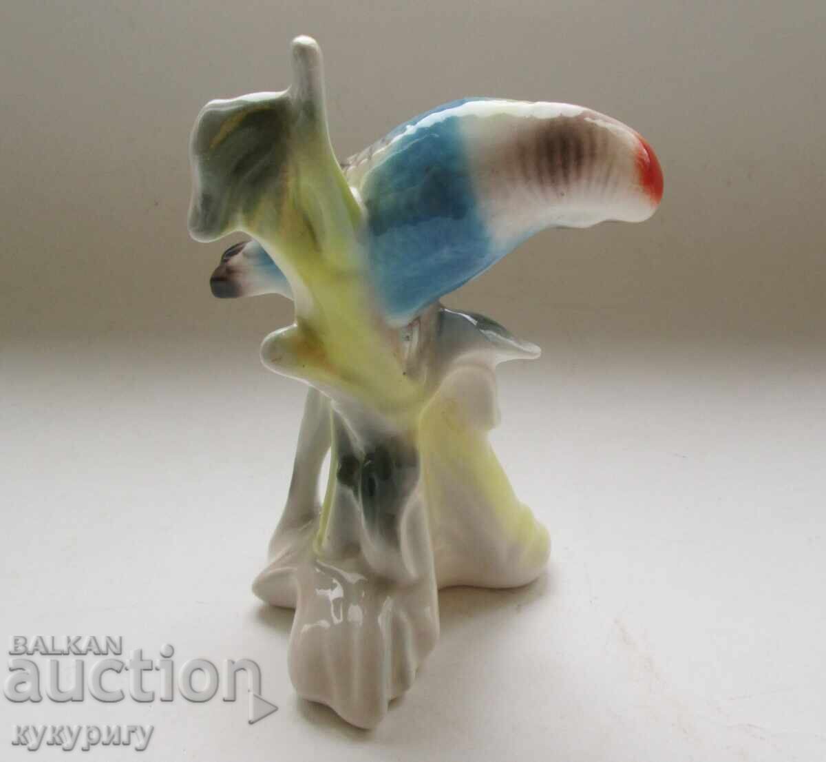 Old porcelain figurine of a parrot - 5
