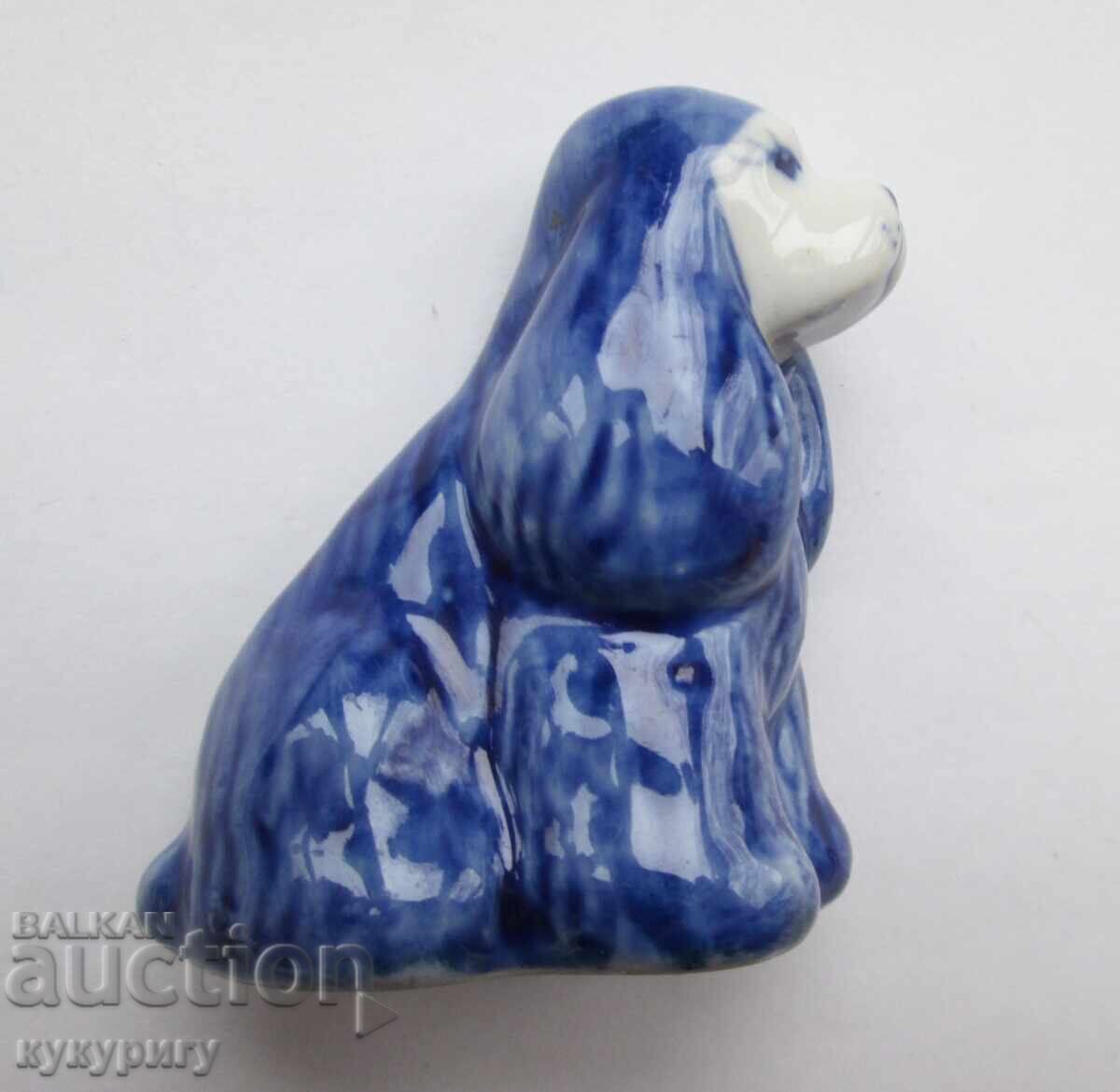 Аукцион Стара Руска порцеланова статуетка фигура куче ГЖЕЛ  ГЖЕЛЬ