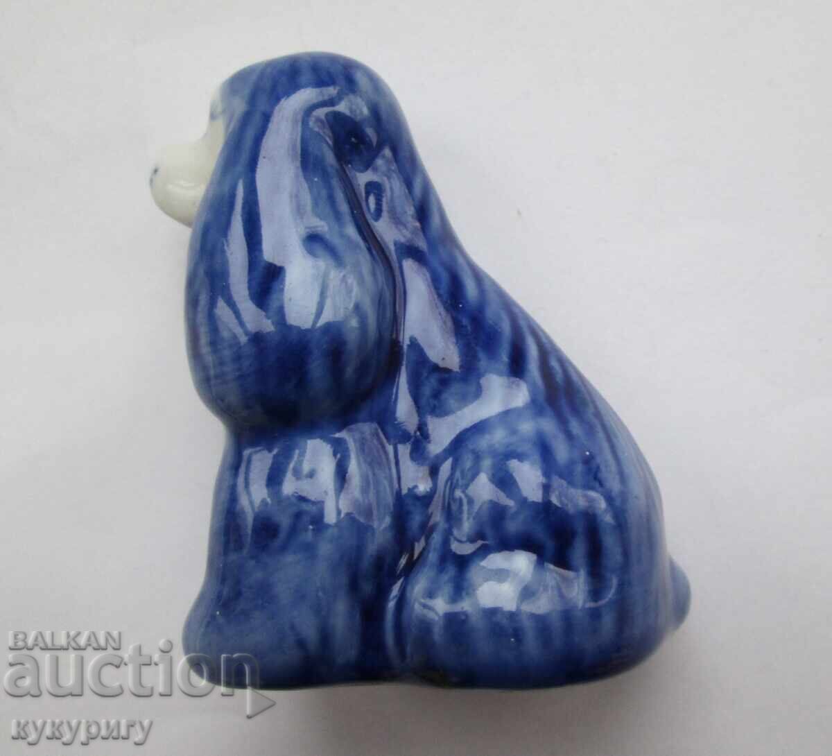 Доставка на Стара Руска порцеланова статуетка фигура куче ГЖЕЛ  ГЖЕЛЬ