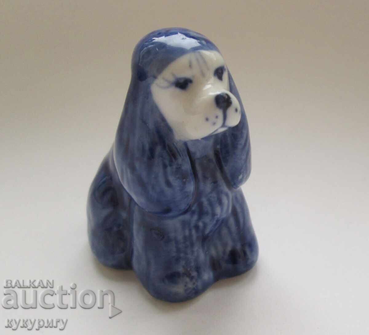 Стара Руска порцеланова статуетка фигура куче ГЖЕЛ  ГЖЕЛЬ - 6