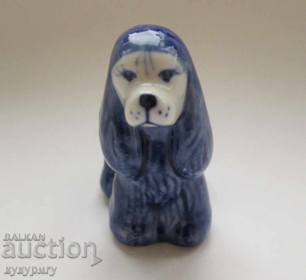 Стара Руска порцеланова статуетка фигура куче ГЖЕЛ  ГЖЕЛЬ - 7