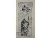 Γραφικά, ξηρή χάραξη, αφηρημένη σύνθεση