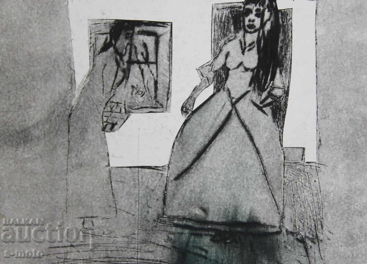 Γραφικά, μικτές τεχνικές, γυναικείες φιγούρες - 6