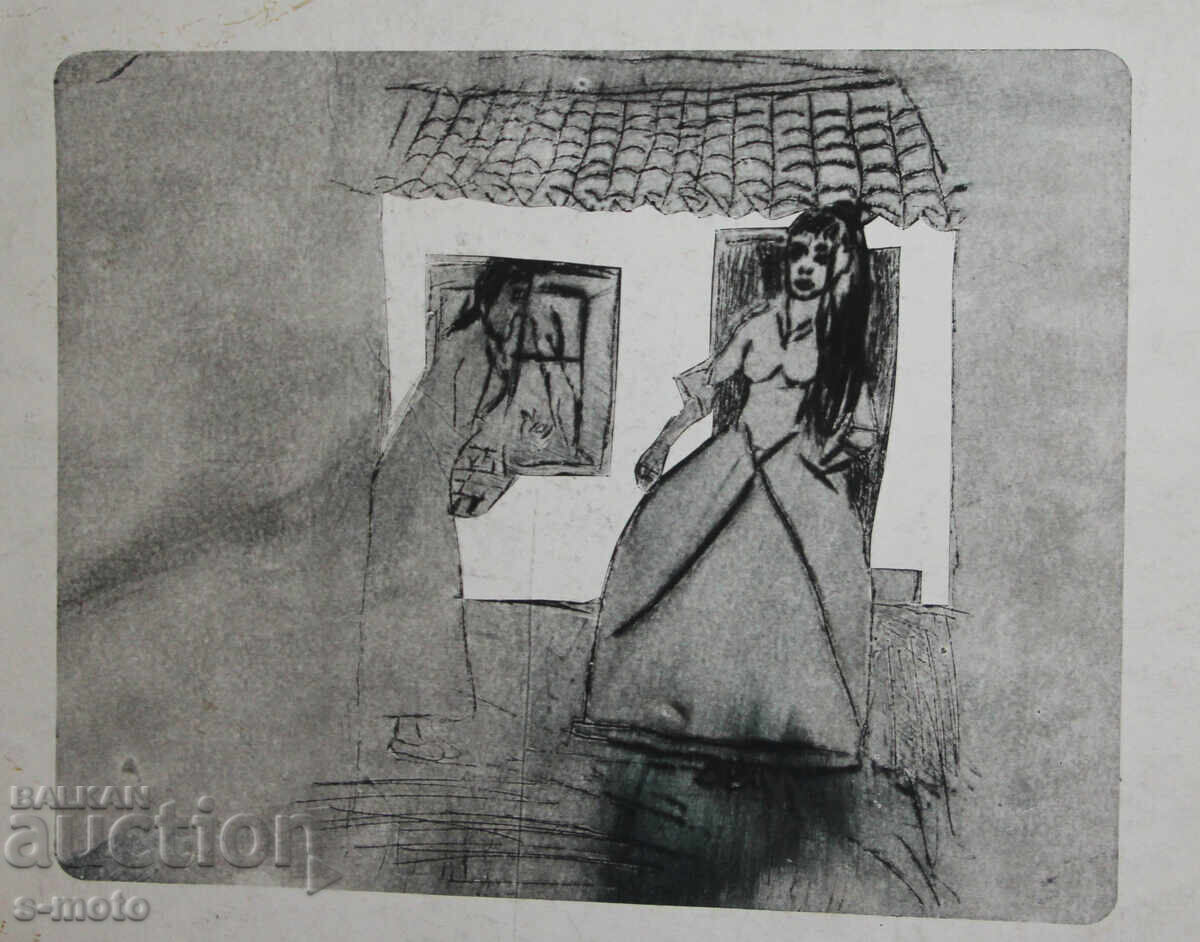 Γραφικά, μικτές τεχνικές, γυναικείες φιγούρες