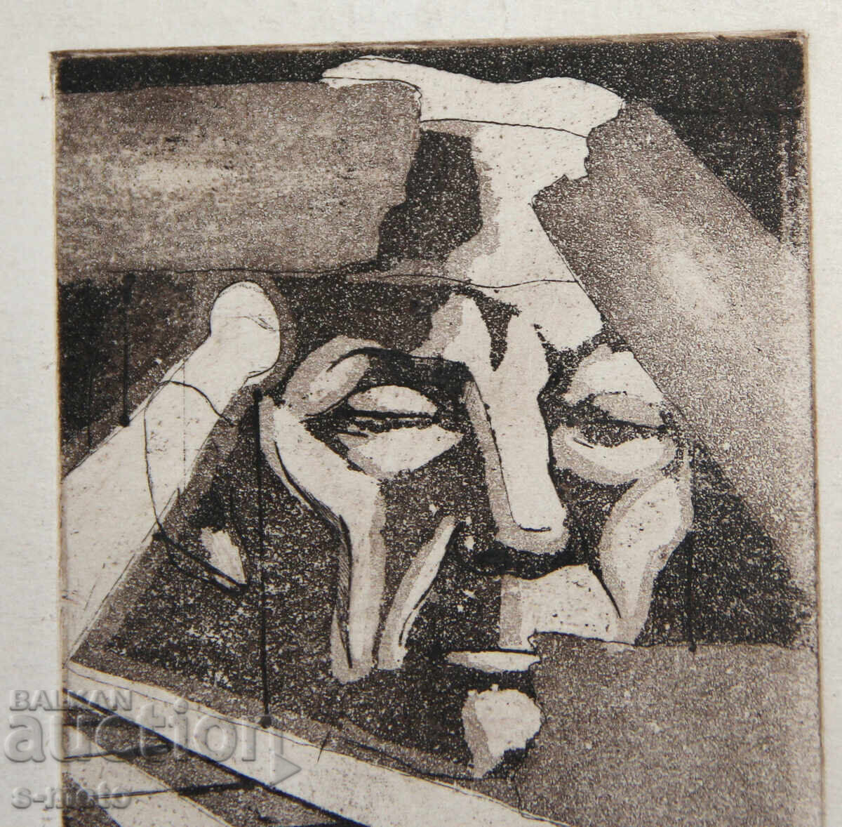 Delivery of Graphics, lithography, abstract portrait