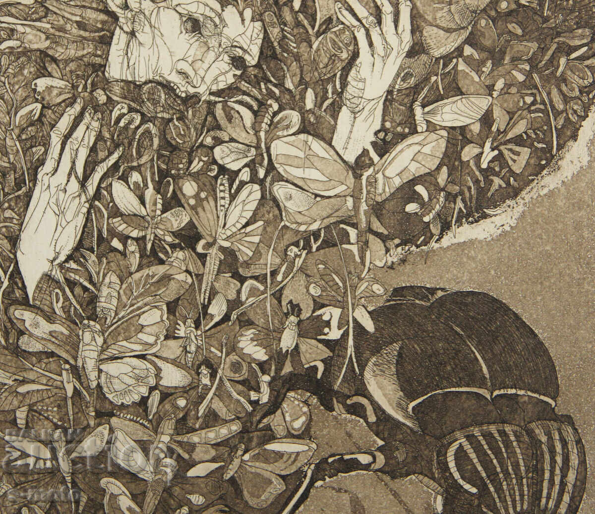 Graphics, mixed media, abstract portrait - 5