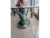 UNIQUE BRONZE TABLE. THE MERMAID IS WITH PATINATED BRONZE