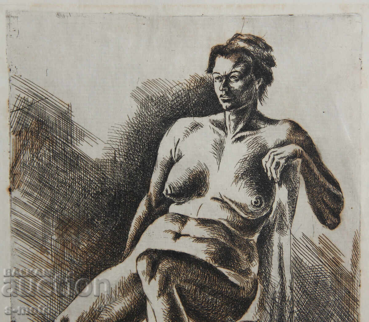 Παράδοση Γραφικά, ξηρή χάραξη, γυμνό σώμα, πορτρέτο