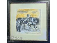 Todor Panayotov (1927 - 1989) pastel, gouache, illustration