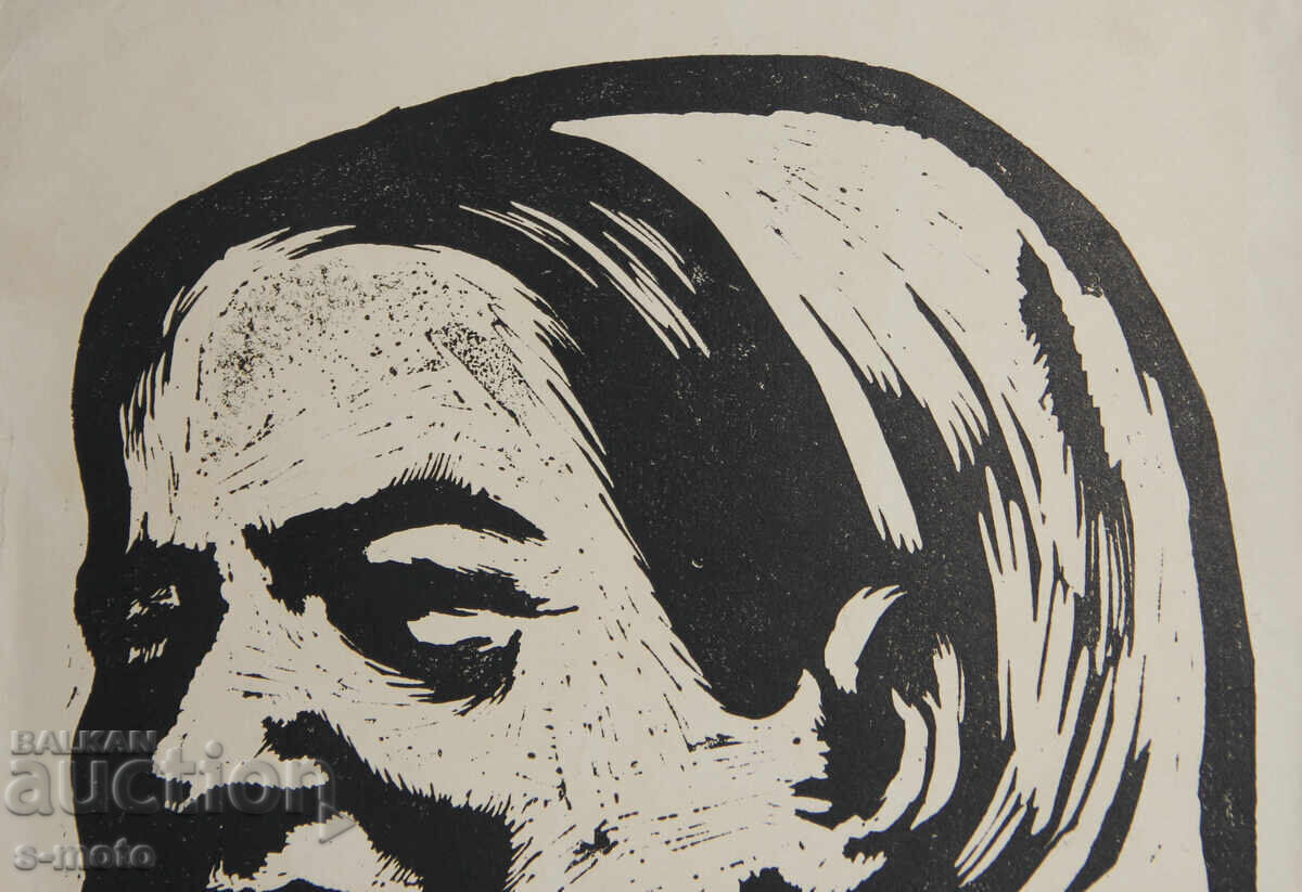 Γραφικά, λινογραφία, γυναικείο πορτρέτο - 5