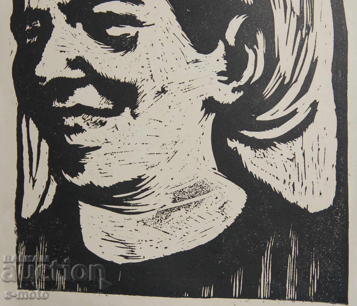 Γραφικά, λινογραφία, γυναικείο πορτρέτο - 7