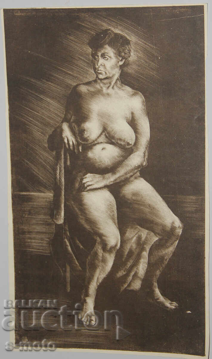 Γραφικά, μικτές τεχνικές, γυμνό σώμα, πορτρέτο με τιμή 180.00 BGN | € 92.03