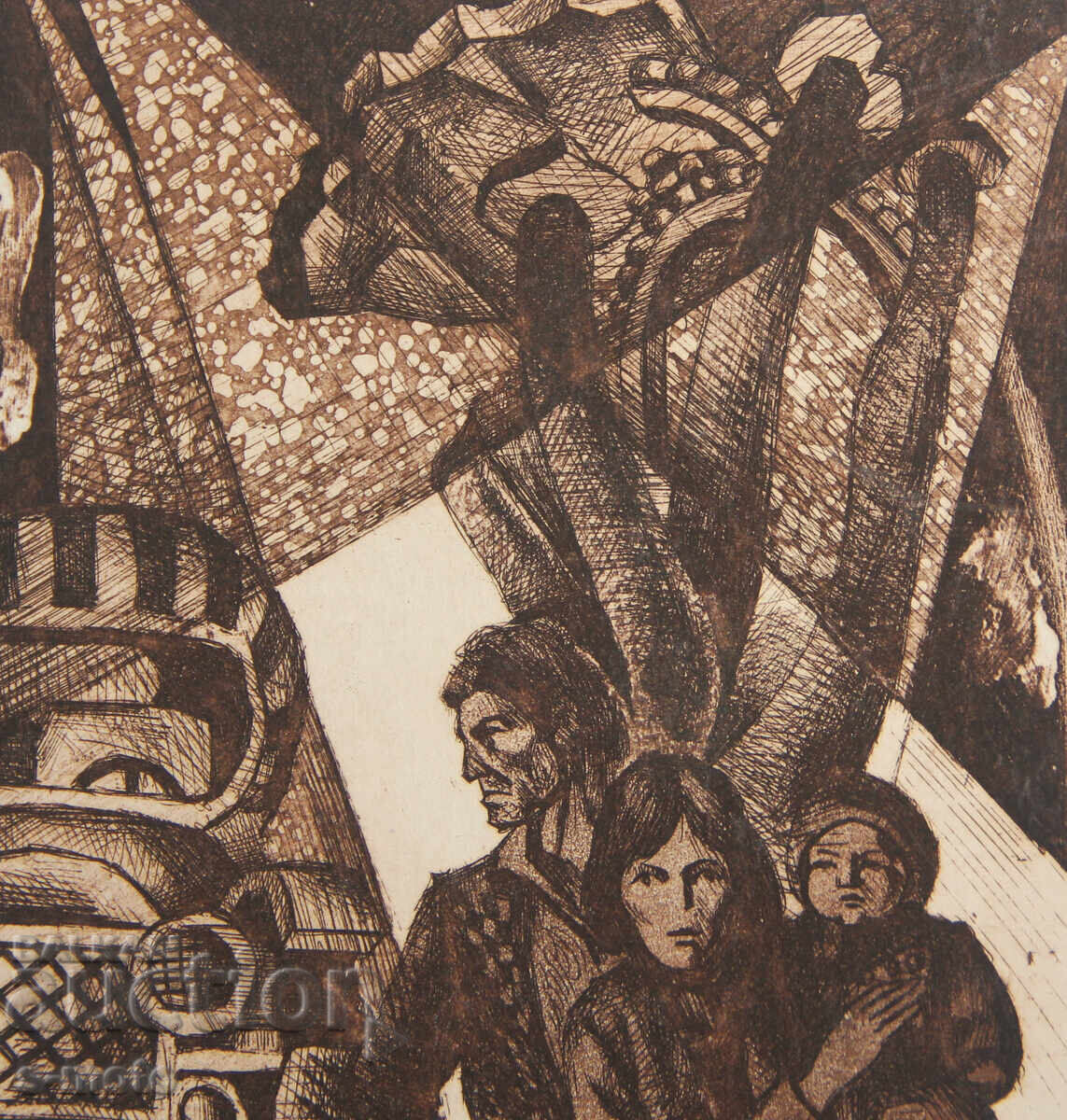 Γραφική, χαρακτικό, φιγούρα σύνθεση - 6