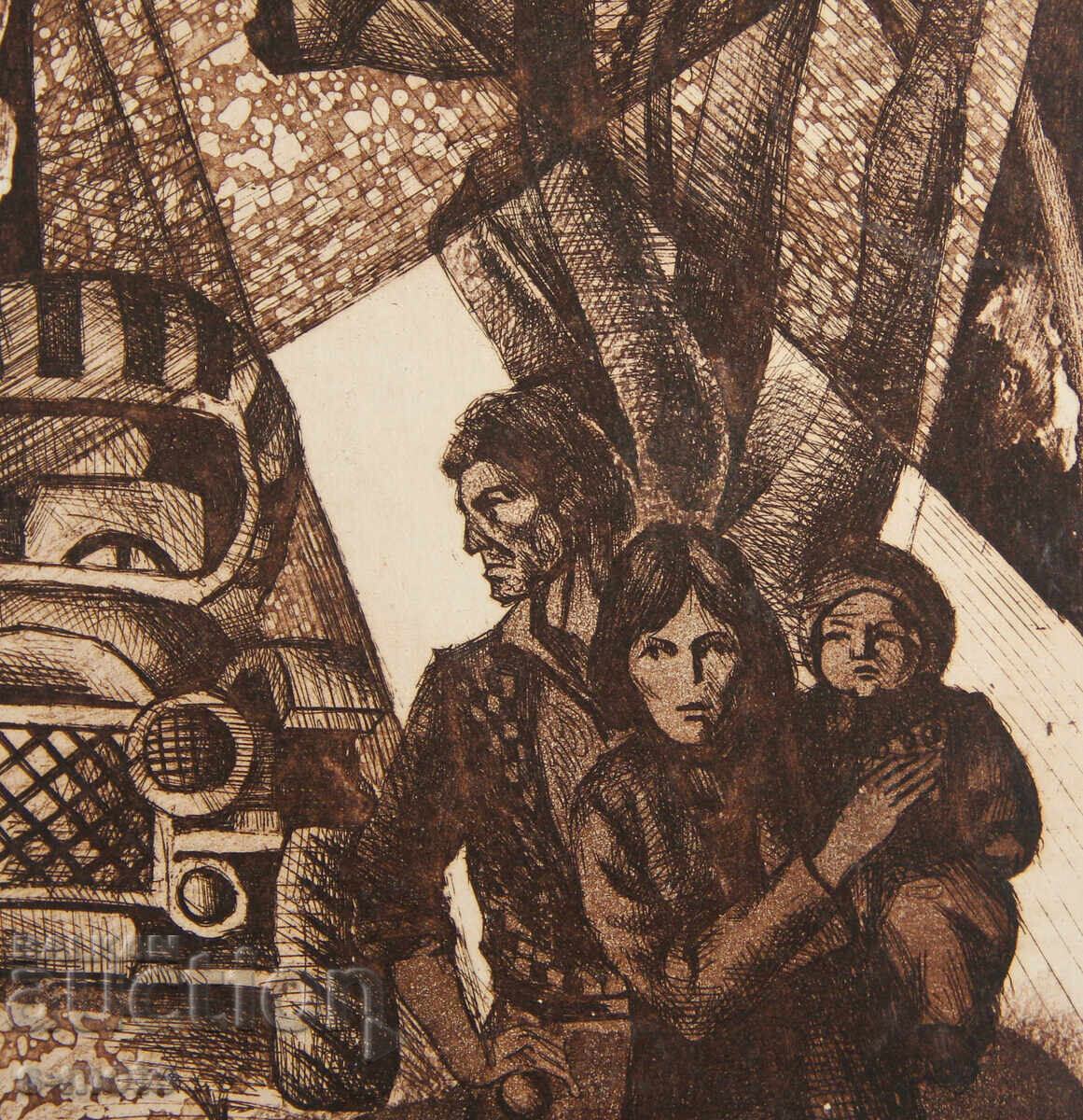 Γραφική, χαρακτικό, φιγούρα σύνθεση - 7