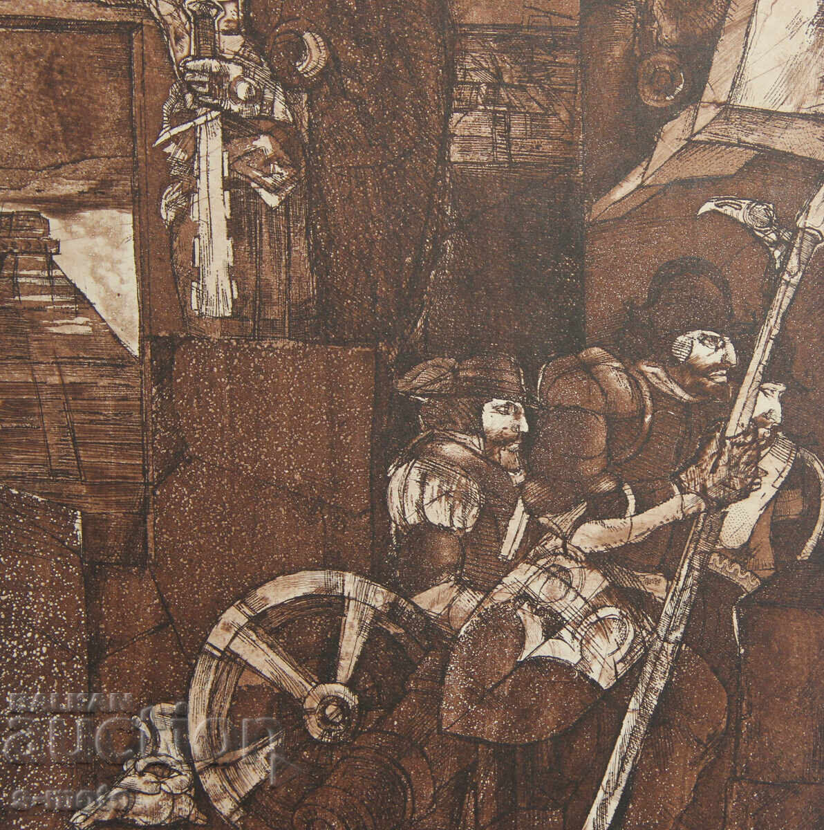 Graphics, mixed media, abstraction, figurative composition - 5 Graphics, mixed media, abstraction, figurative composition - 5