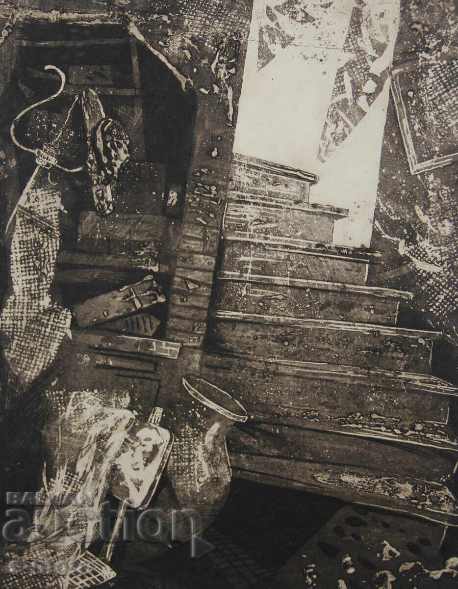 Γραφικά, μικτές τεχνικές "Εσωτερικό" με τιμή 180.00 BGN | € 92.03 Γραφικά, μικτές τεχνικές "Εσωτερικό" με τιμή 180.00 BGN | € 92.03