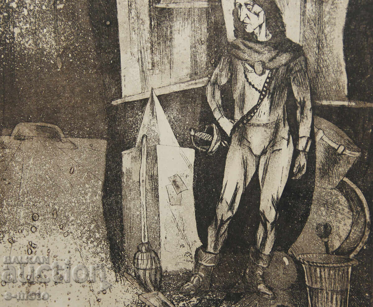 Графика, смесена техника, "Театрална сцена" - 5 Графика, смесена техника, "Театрална сцена" - 5