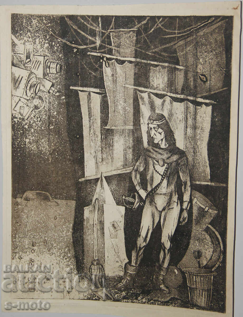 Графика, смесена техника, "Театрална сцена" - 7 Графика, смесена техника, "Театрална сцена" - 7