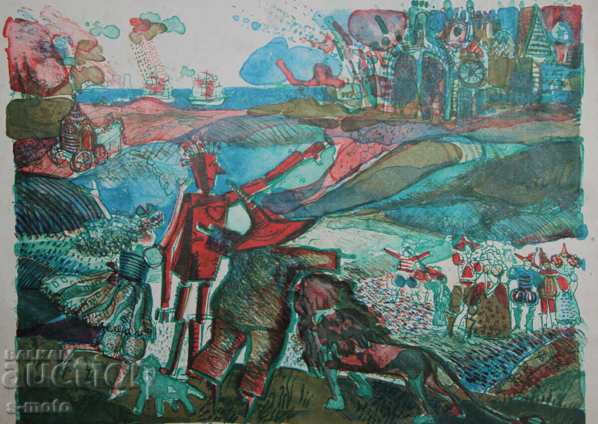 Grafică, litografie, ilustrație "Vrăjitorul din Oz" cu preț 250.00 BGN | € 127.82