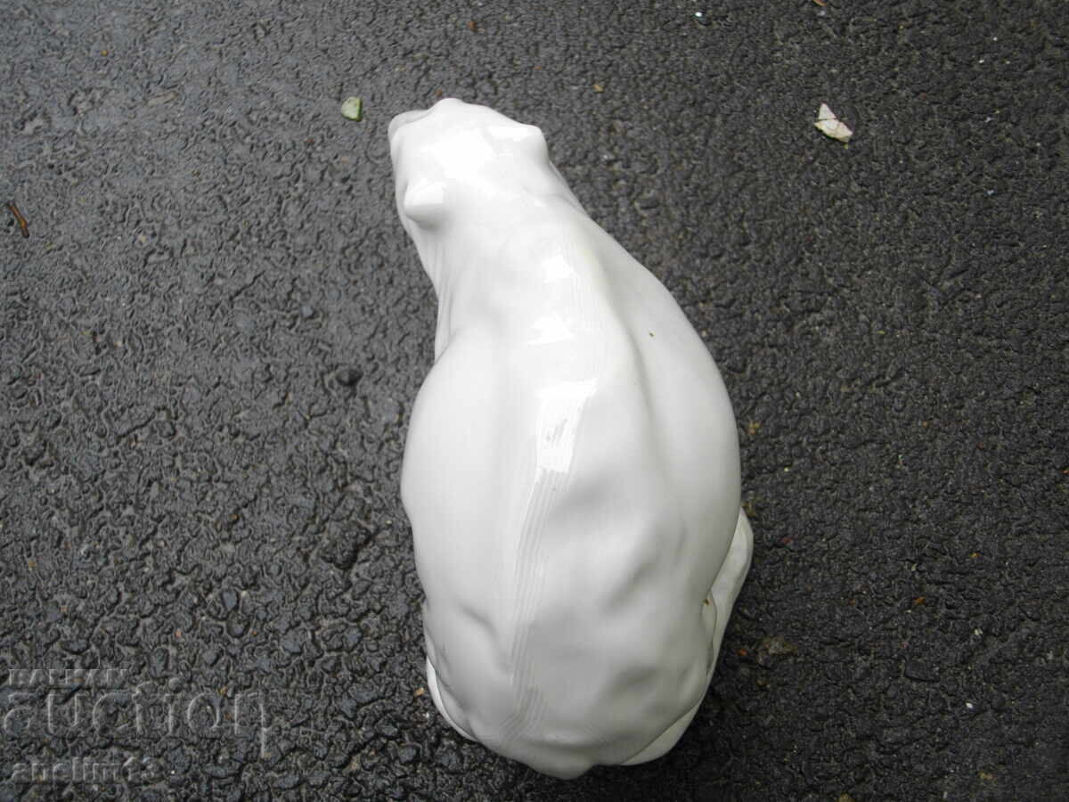 Delivery of OLD BULGARIAN PORCELAIN LARGE WHITE BEAR SIP
