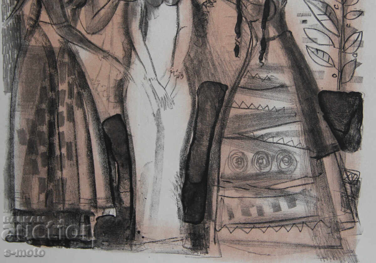 Graphics, lithograph, illustration "Ritual" - 6 Graphics, lithograph, illustration "Ritual" - 6