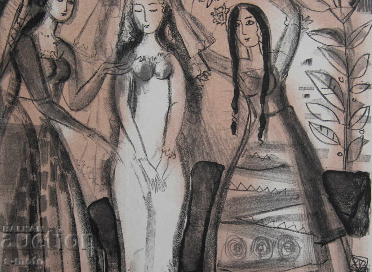 Graphics, lithograph, illustration "Ritual" - 7 Graphics, lithograph, illustration "Ritual" - 7