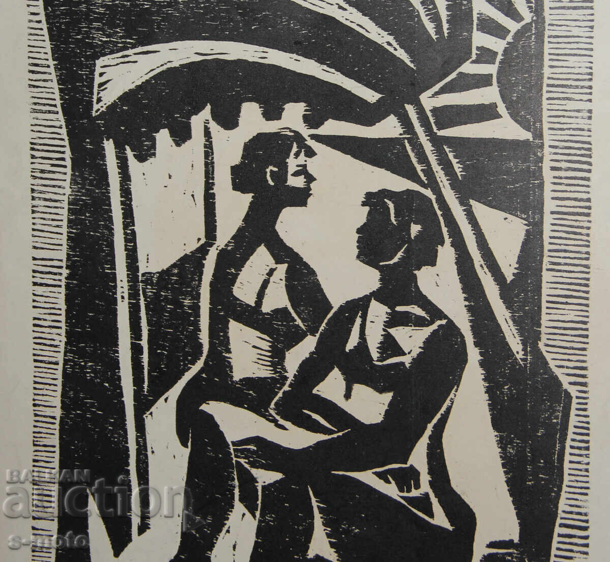 Grafică veche, gravură în lemn, figuri - 5 Grafică veche, gravură în lemn, figuri - 5