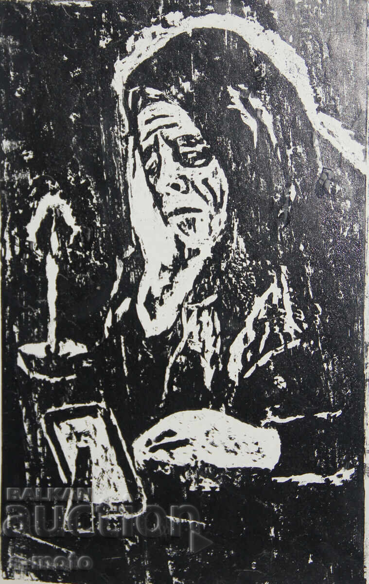 Grafică veche, portret în lemn cu preț 180.00 BGN | € 92.03 Grafică veche, portret în lemn cu preț 180.00 BGN | € 92.03