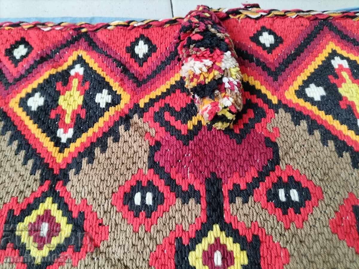 Доставка на Стар ръчно тъкан ковьор за стена 130/60 см черга калъфка Доставка на Стар ръчно тъкан ковьор за стена 130/60 см черга калъфка