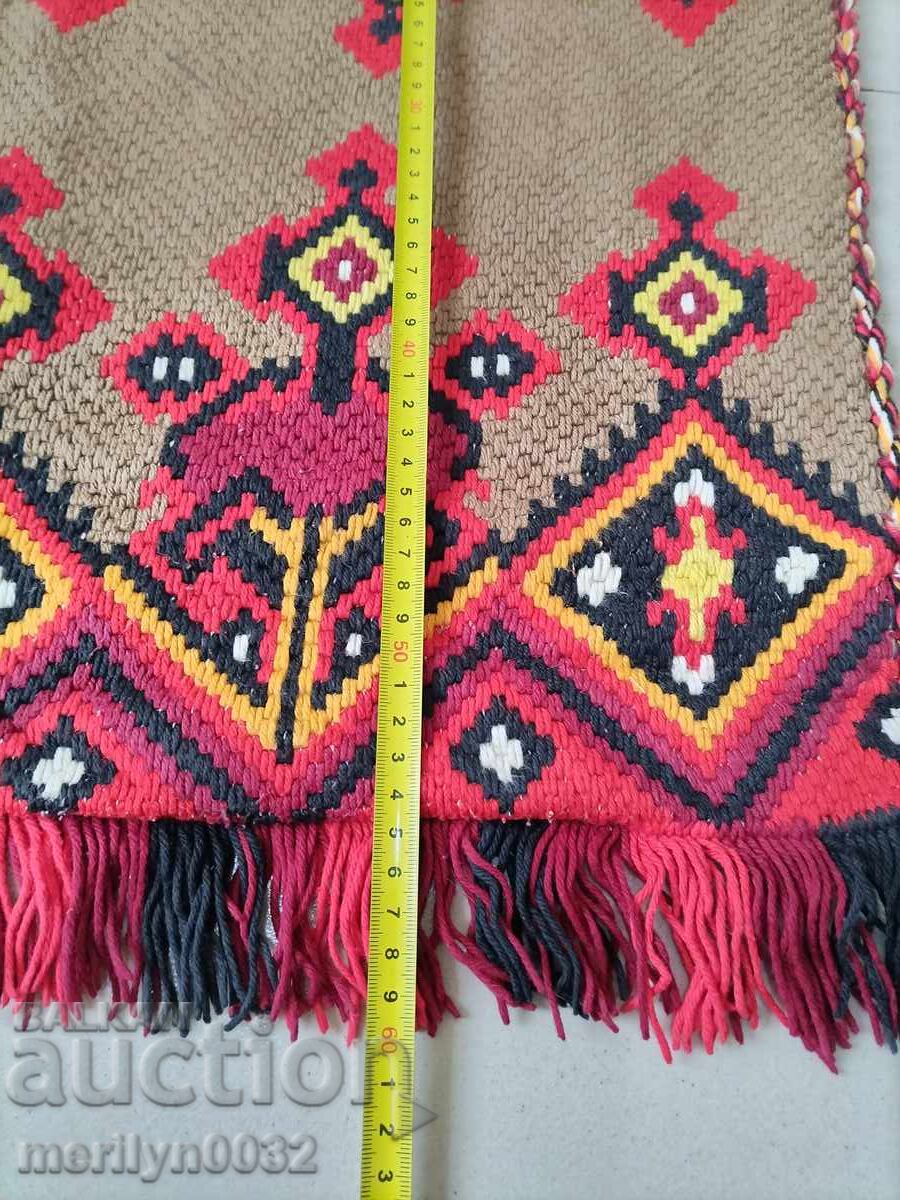 Стар ръчно тъкан ковьор за стена 130/60 см черга калъфка - 5 Стар ръчно тъкан ковьор за стена 130/60 см черга калъфка - 5