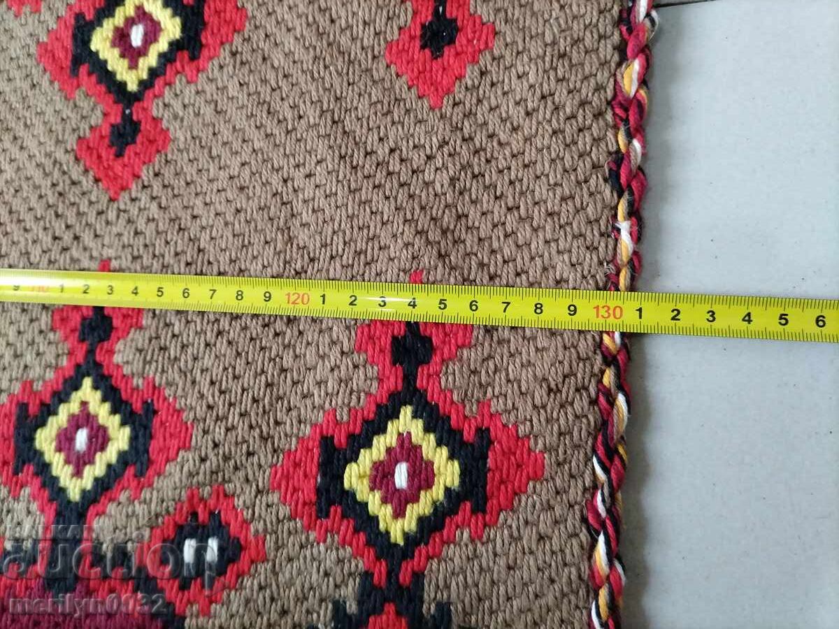 Стар ръчно тъкан ковьор за стена 130/60 см черга калъфка - 6 Стар ръчно тъкан ковьор за стена 130/60 см черга калъфка - 6