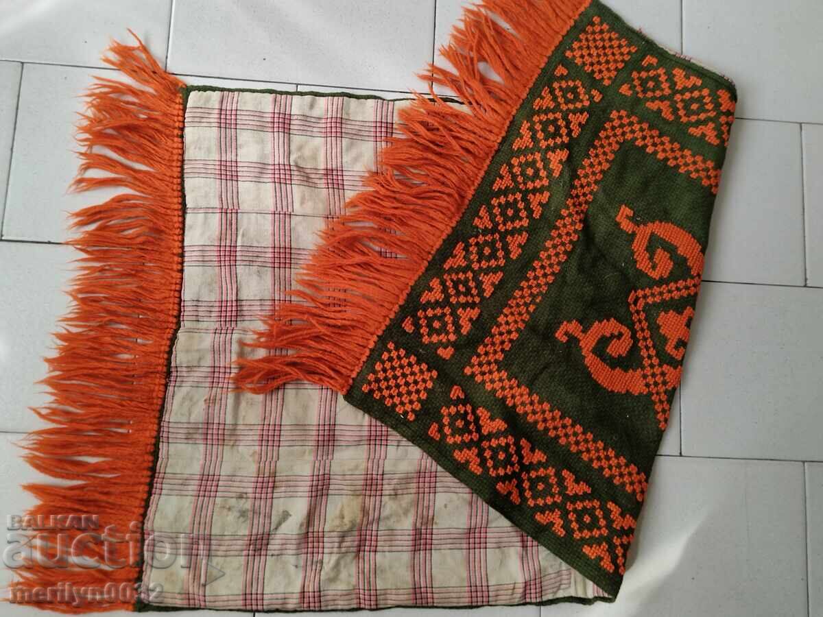 Стар ръчно тъкан ковьор за стена 110/56 см черга калъфка - 5 Стар ръчно тъкан ковьор за стена 110/56 см черга калъфка - 5