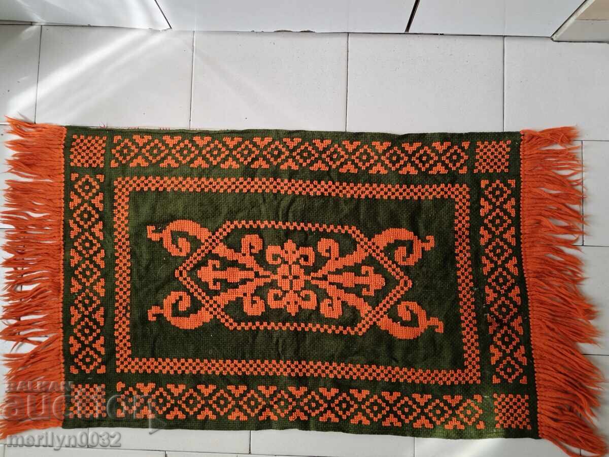 Стар ръчно тъкан ковьор за стена 110/56 см черга калъфка Стар ръчно тъкан ковьор за стена 110/56 см черга калъфка