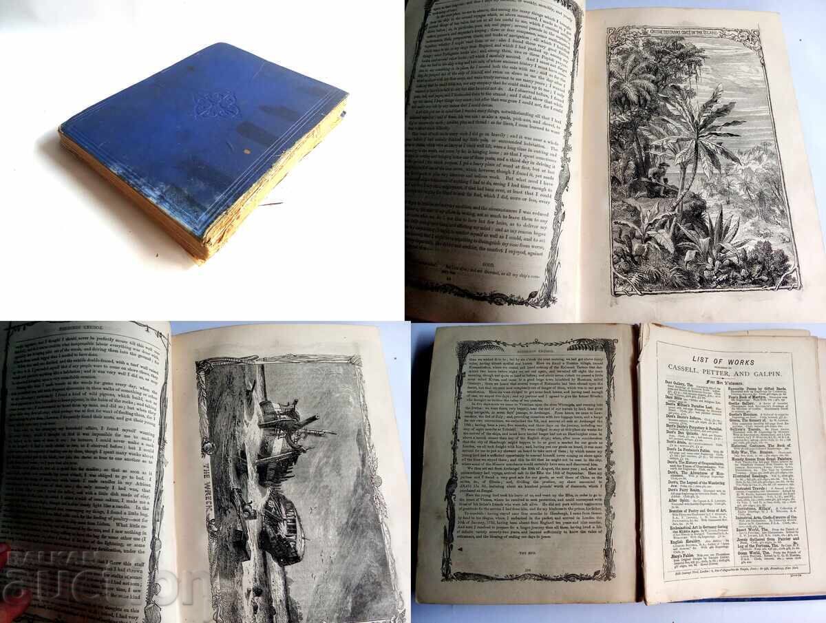 Antique book "Robinson Crusoe" by Daniel Defoe - edition of - 7 Antique book "Robinson Crusoe" by Daniel Defoe - edition of - 7