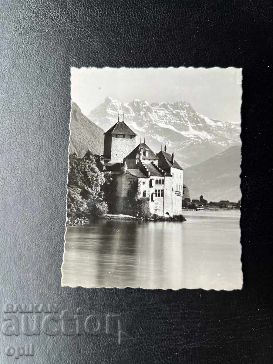 Small Old Postcard - Switzerland - Chillon Castle Small Old Postcard - Switzerland - Chillon Castle