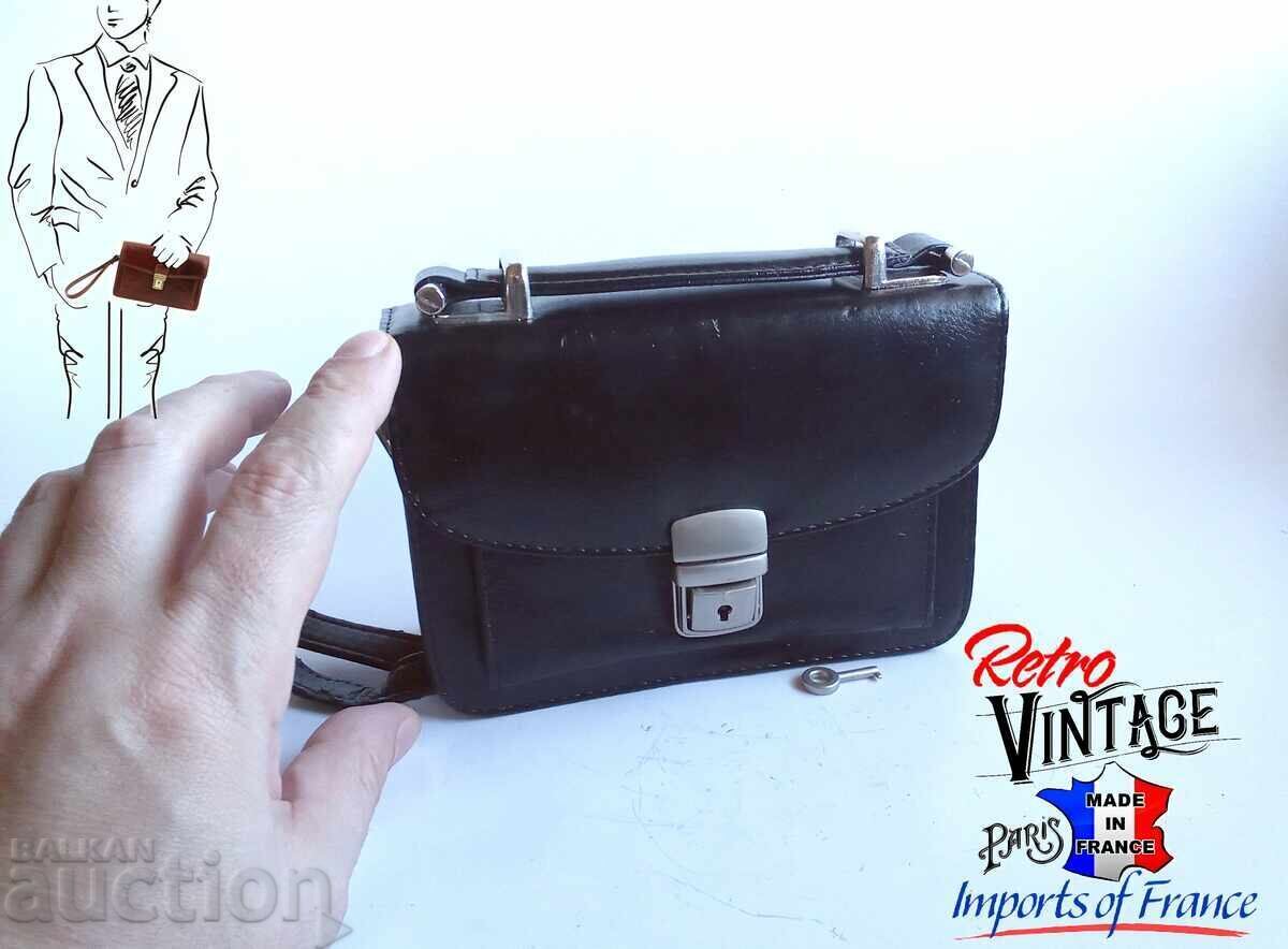 Geantă de mână mică pentru bărbați, cu cheie - 7