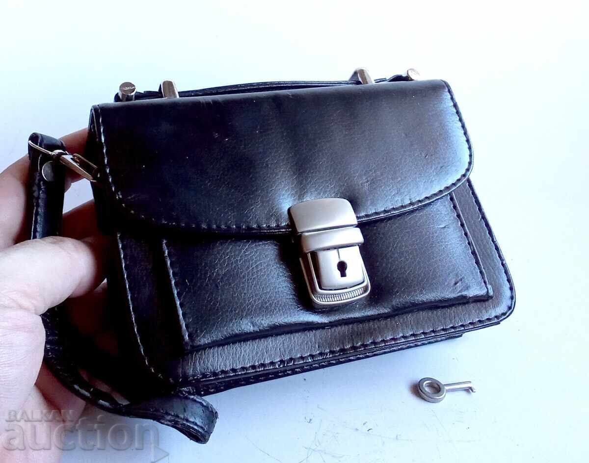 Geantă de mână mică pentru bărbați, cu cheie