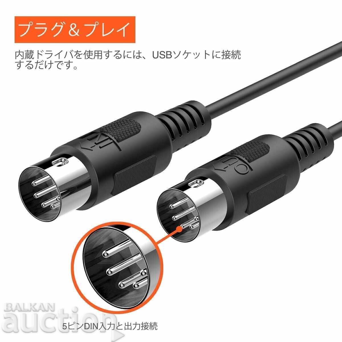 Livrarea Interfață MIDI USB-C nefolosită 2m LEKATO LUM-03