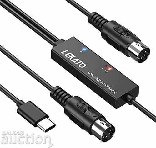 Interfață MIDI USB-C nefolosită 2m LEKATO LUM-03 - 7