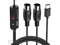 Interfață MIDI USB-C nefolosită 2m LEKATO LUM-03