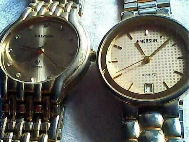 2 pcs 4 watches Emerson, do they work, missing batteries 2 pcs 4 watches Emerson, do they work, missing batteries
