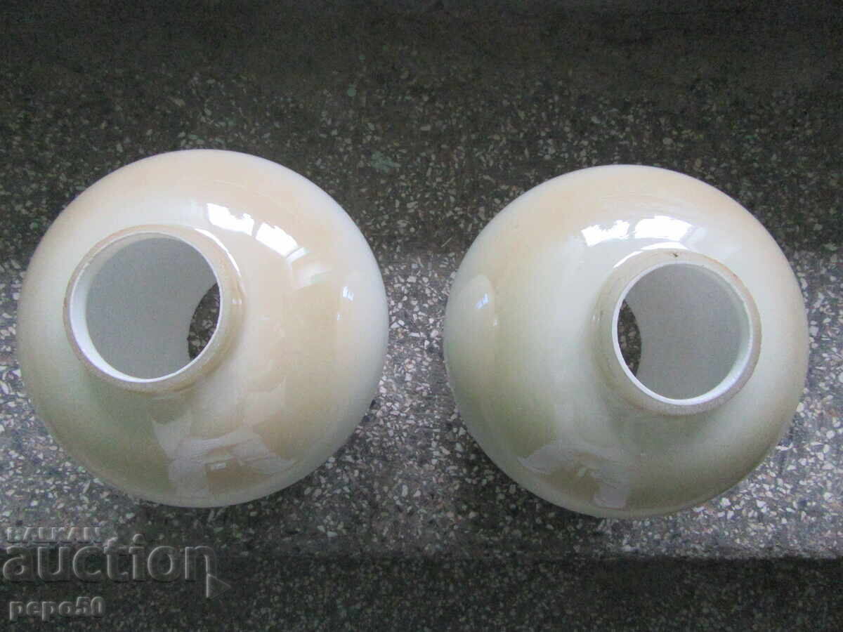 TWO GLASS LAMPSHADES FOR A CHANDELIER FROM THE SOCIALIST ERA with price 16.00 BGN | € 8.18