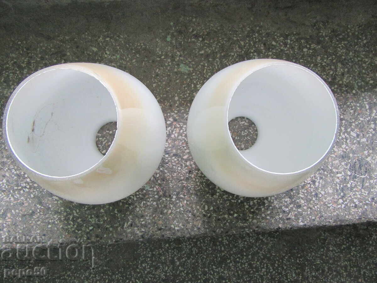 Auction  TWO GLASS LAMPSHADES FOR A CHANDELIER FROM THE SOCIALIST ERA