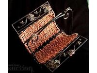 Wrought iron wine basket