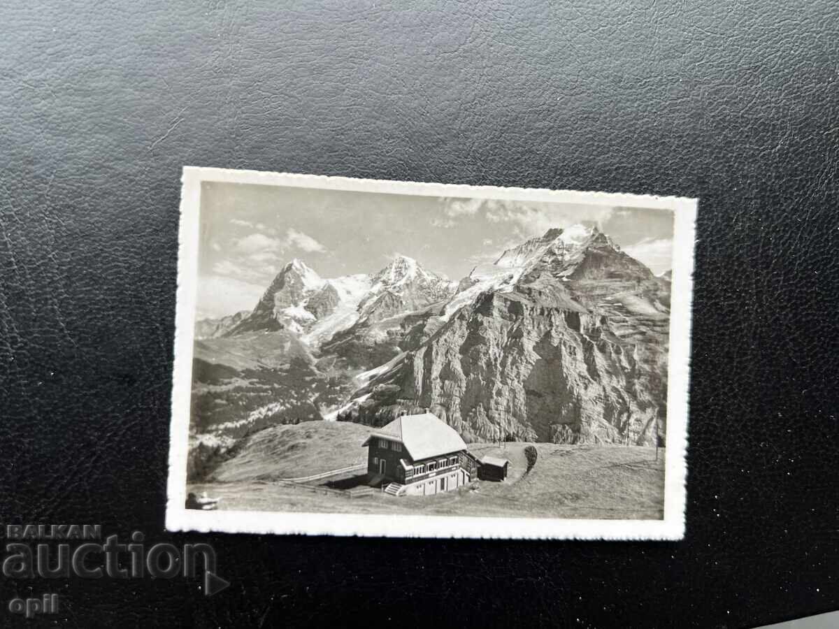 Small Old Postcard - Switzerland - Allmendhubel, Eiger and Mönch Small Old Postcard - Switzerland - Allmendhubel, Eiger and Mönch